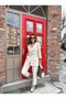 Women's Slim Leg Trousers Linen Set with Tie-Detail Jacket