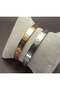 Women's Ottoman Handcuff Roman Numeral Model Rose Gold Gold Color Steel Bracelet - 6