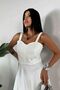Sagi̇ Women's Strappy Flared Denim Dress - 5
