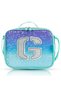 17" Set of 4 Backpack w/ 4 Wheel Trolley, Lunch Bag and Pencil Case - Girl Glitter Green - 4