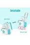 18" Set of 9 Backpack w/ 4 Wheel Trolley, Lunch Bag and Pencil Case - Flora Green - 7
