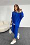 Women's Asymmetrical Cut Slim Leg Trousers Embroidered Triple Suit