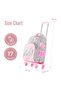 17" School Bag Set of 3 w/ 4 Wheel Trolley, Pencil Pouch - Love Pink - 8