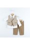 4-Piece Tie-Up Vest Shirt Pants Baby Boy Children's Festive Bottom Top Suit 15061 - 2