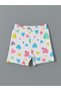 Lcw Kids Lilac Crew Neck Printed Short Sleeve Girls' Pajamas Set with Shorts - 3