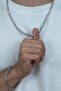Figaro 3e1 Steel Men's Bracelet and Necklace Chain Set ack06s - 6