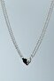 Magnetized Hearts Lover Necklace and Bracelet Set Double Color Bbs07 - 2