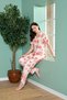 Anti-Pilling Anti-Wrinkle Fabric Summer Short Sleeve Women's Shirt Pajama Set - 2