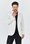 Zevos Men's Ecru Linen Blended Unlined Sports Blazer Jacket