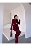Women's New Season Gold Button Detailed Blazer Jacket and Trousers Set - 4
