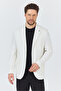 Zevos Men's Ecru Linen Blended Unlined Sports Blazer Jacket - 5
