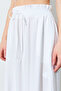 Loose Cut Modal Trousers with Thick Elastic Waist - White |   Mks661642-01 - 4