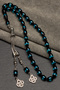 Men's 7X11Mm Turquoise Vernier Scented Powder Amber Prayer Beads - 4