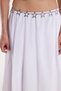 Women's Standard Fit Elastic Waist Pleated White Skirt - 3