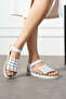Women's Summer Buckle Comfortable Daily Knitted Sandals Slippers Model Light Sole Shoes - 3