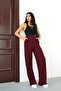 Women's Lycra Velcro Closure Wide Leg Palazzo Pants - 8