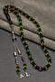 Men's 7X11Mm Green Yellow Red Vernier Powder Amber Rosary
