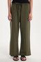 Women's Modal Fabric Slim Fit Slim Fit Elastic Waist Lace up Khaki Trousers