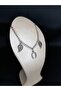 Antique Silver Color Luck Symbol Anklet – Horseshoe and Leaf Detail - 2
