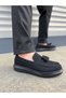 Jy154 Blaze Laceless Tasseled Suede Men's Casual Sports Classic Shoes Sst - Black