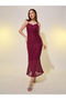 Embellished Sleeveless Side Ruched Sheath Midi Dress