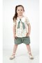Girl's Woven 2-Piece Bottom Top Shorts Blouse Bow Detail Floral Set - 5