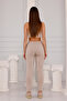 Comfy Women's Tracksuit with Cotton Lycra with Belt Lace up Pockets - 3