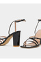Criss Cross Strappy Block Heel Sandals - 3