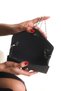 Women's Black Glitter Stone Evening Dress Bag Handbag and Handbag - 5