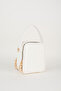 Women's Hazer White 3 Compartment Lined Faux Leather Adjustable Strap Zipper Closure Hand and Shoulder Bag