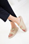 Beige Women's Slippers 20636 - 5