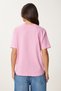 Women's Pink Heart Embroidered Cotton Knitted T-Shirt An00244 - 6
