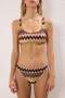 Etnik Desenli Bralette Kaplı Regular Normal Bel Bikini Takımı TBESS25BT00158 - 4
