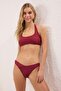 Bordo Bralette Kaplı Bikini Üstü TBESS25BU00041