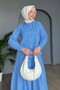 Guipure Detailed Brode Suit Blue 3001 - 3