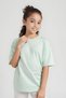 Girl's Round Neck Combed T-Shirt