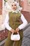 Belted Vest Trousers Suit Khaki 19250 - 2