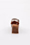 Genuine Leather Sand Ankle Cross Strap Women's Sandals - 2532318 - 4