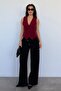 Black Stripe Detailed Wide Leg Women's Tracksuit Mg2441 - 2