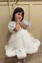 Silver Sequin Detailed Skirt Frilly Girls' Baby Girl Evening Dress - 3
