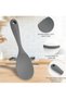 Hard Tip Heat Resistant Silicone Colander Spatula Ladle Spoon Set 4Pcs Black - 2