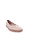 Beige Genuine Leather Anatomical Women's Ballerinas - 26352623 - 2