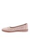Beige Genuine Leather Anatomical Women's Ballerinas - 26352623 - 3