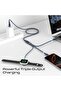 كابل شحن متعدد الأجهزة مع مخرجين USB-C PD100W، شاحن متوافق مع Apple Watch، - 3
