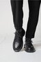 Romeo Model Genuine Leather Handmade Men's Black Leather Casual Shoes