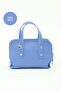 Blue Shk224 Faux Leather Mini Size Zippered Single Compartment Chain Handbag. Arm and Shoulder Bag - 3