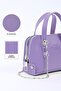 Lilac Shk224 Faux Leather Mini Size Zippered Single Compartment Chain Hand. Arm and Shoulder Bag - 5
