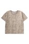 Boho Patterned T-Shirt 2-10 Years Beige