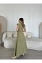 Brand Equivalent Summer Wide Midi Skirt Waist Fitted Long Slit Detail Wadded Pinterest Model Dress - 6