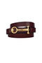 100% Genuine Leather, Thin 2 cm Claret Red Women's Belt with Gold Color Buckle; Dress, Pants Belt_Anhtr - 8